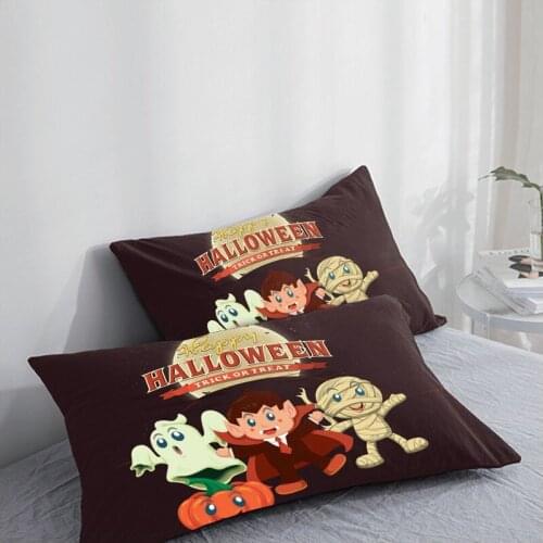 3D Happy Halloween Pillow Case Pillowcase 50x70/50x75/70x70 Decorative Pillow Cover,Cute vampire Bedding for Kids/baby/children