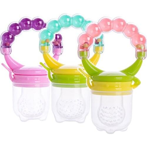 New 6-18 months baby pacifier Rattle food supplement training device fruit feeder Large vegetable bite Baby nutrition supplemen