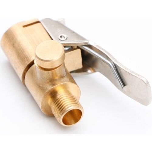 1pcs 8mm Brass Car Tire Inflator Chuck Air Compressor Pump Lock on Nozzle Fine Thread Deflation Air Chuck Pump Valve Clip