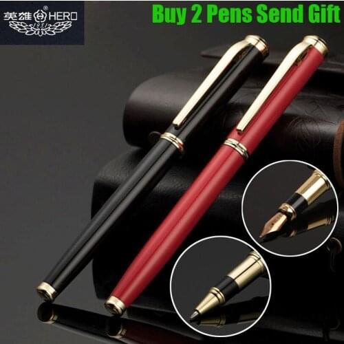 Hot Selling Brand Fountain Pen Business Men Writing Metal Ink Pen High Quality Student Pen Buy 2 Pens Send Gift