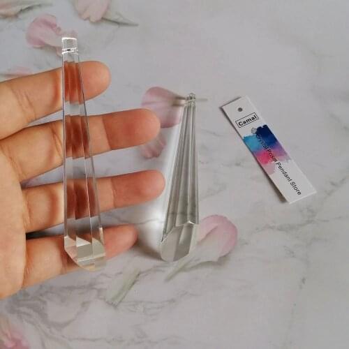 Camal 10pcs 100mm/3.93inch Corbels Shape Clear SunCatcher Crystal Prisms Pendant Chandelier Lamp Lighting Hanging Parts Decor