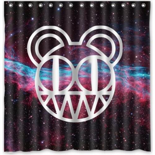 Hot Custom Fashion Bath Products /Waterproof Radiohead Print Bathroom Curtains/ Decor Shower Curtain 180*180cm