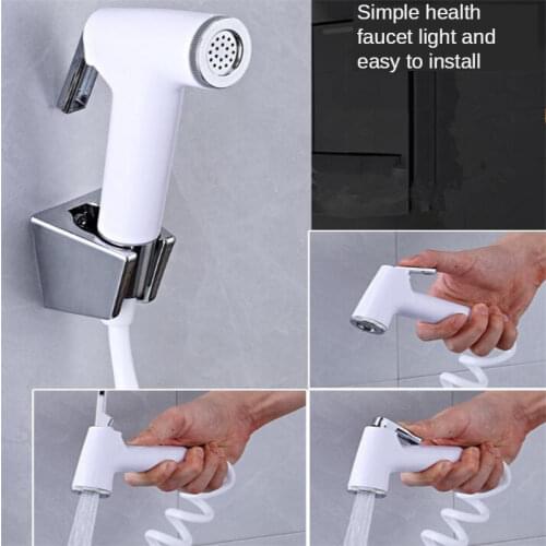 1SET Home Wash Bidet Sprayer Set 304 Stainless Steel Flusher Spray Gun ABS Toilet Bathroom Fixture Wan Faucet Shower Sprayer