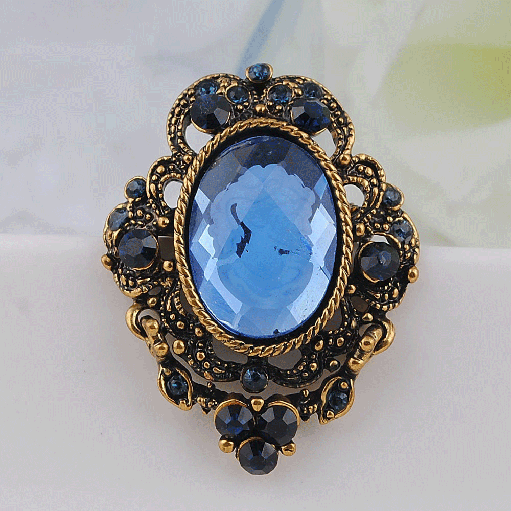Retail Vintage Stylish Victorian Style Lady Cameo Brooch Pendent Drop Pins Broaches New Trendy Elegant Gift Pins Anti-gold