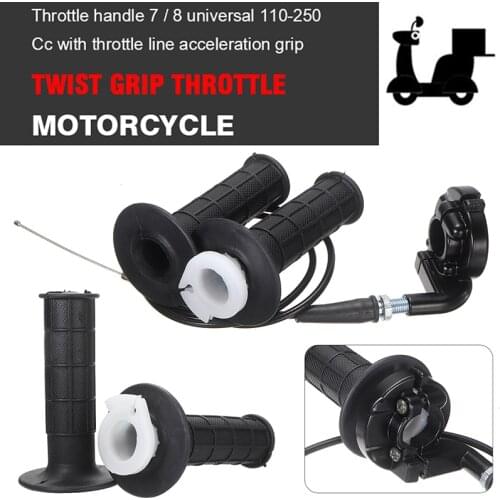1set Off-road Motorcycle Grip Throttle Turn 22mm 7/8" 110-250cc With Twist Throttle Cable Acceleration Hand Grip DIY Moulding