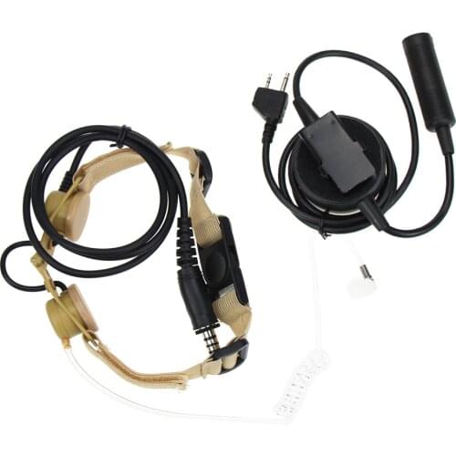 Airsoft element tactical Headset Hunting Bodyguard Sniper Throat Mic + Tube Earphone Set For Midland Walkie Talkie Alan GXT G6