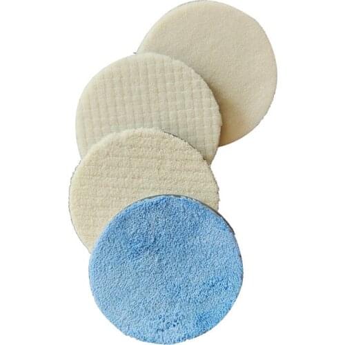 4PCS 5inch 125mm Universal Car Polish Pad For M14/16 Soft Wool Machine Waxing Polisher Car Body Polishing Discs Cleaning Goods