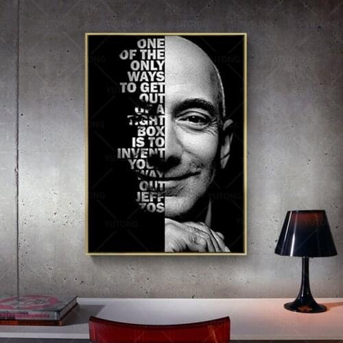 Inspirational Poster Jeff Bezos Declaration Premium Posters Wall Art Canvas Print Decorative Artwork Home Decor Living Room Deco