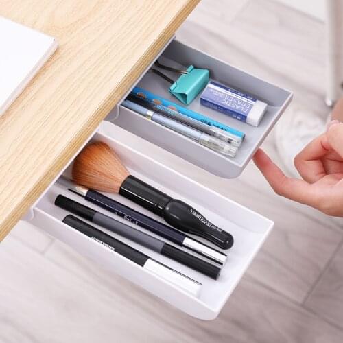 Drawer Storage Box Cosmetic Brush Finishing Box Debris Invisible Stationery Storage Box Office Desk Stationery Storage Box