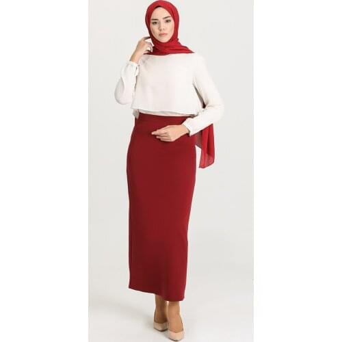 Minahill Pencil Skirt 2223-02 Burgundy 2223-02