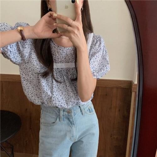 Alien Kitty Sweet Vintage Hollow Out Floral Blouses Women 2020 New Summer Korean Style Elegant Short Sleeve Shirt Femme Tops
