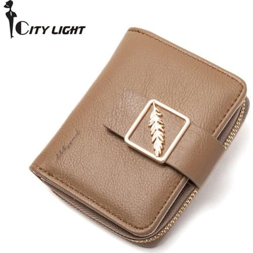 Women Prettyzys Organ Designer High Capacity Short Wallets Pu Leather Zipper Coin Card Holder Ladies Purse Small Wallets