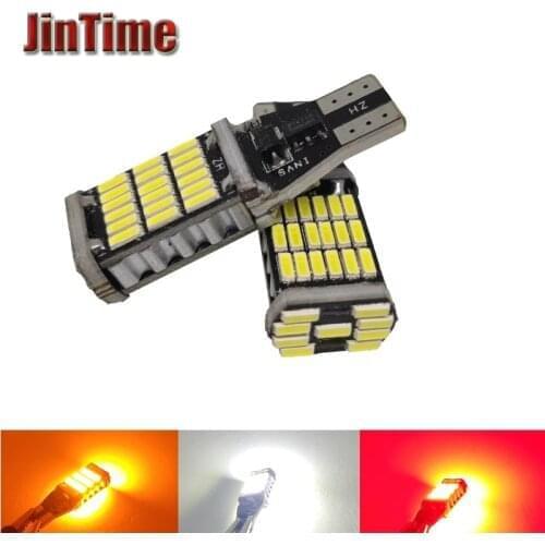 10PCS T15 921 W16W 45 SMD 4014 LED Auto Lamp CANBUS NO ERROR Backup Reverse Light 45SMD LED Car Daytime Running Light White