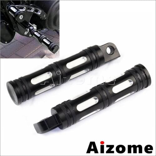 2pcs Motorcycle Footpeg Billet Aluminum CNC Foot Rest Pegs for Harley Dyna Sportster Touring Road King Street Bob Iron Cusotm
