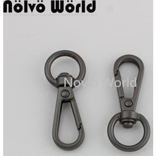 Nolvo World 5-20-100pcs 41.2*12.8mm 1/2" matte gunmetal buckle dog collar buckle chain clasp lobster swivel snap hook buckle