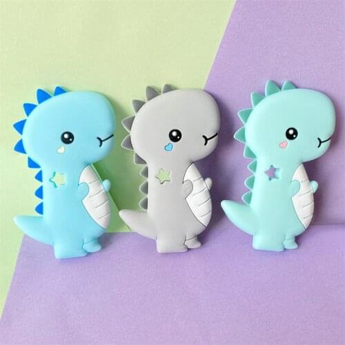 5/10pcs dinosaur Teether Teething Animal Shape Teether Chewable Chewing Toys For Baby Infant Chewable Chewing Toys BPA Free Food