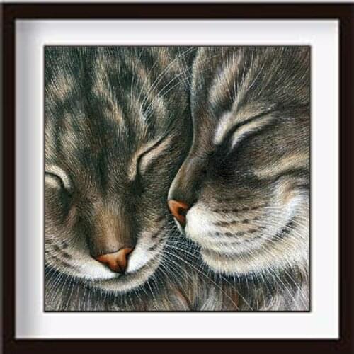 Diamond Embroidery Diy Diamond Painting Cross Stitch Kits Diamond Mosaic Kitten Full Square Diamond Embroidery AD006