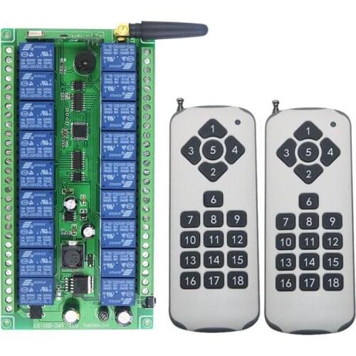 433mhz DC 12V 24V 18CH RF Wireless Remote Control switch 1000 m Agriculture security industry control 10A relay
