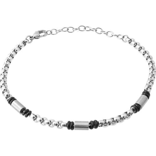 Runda 2020 Stainless Steel Round Box Chain Bracelet for Mens Fashion Accessories Jewellery