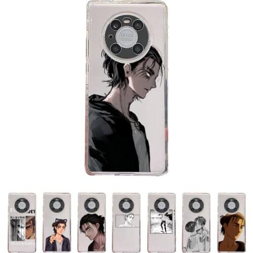 Attack on Titan Eren Jaeger manga Phone Case Transparent For Huawei enjoy 20 10 9 8 7 S SE E C Z pro plus lite Soft TPU bags