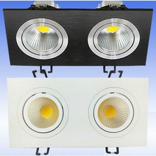 Hot sale Dimmable 20W Double LED COB Ceiling downlight Recessed Cabinet Lamp AC110V /AC220V/AC230V/AC240V Free Shipping