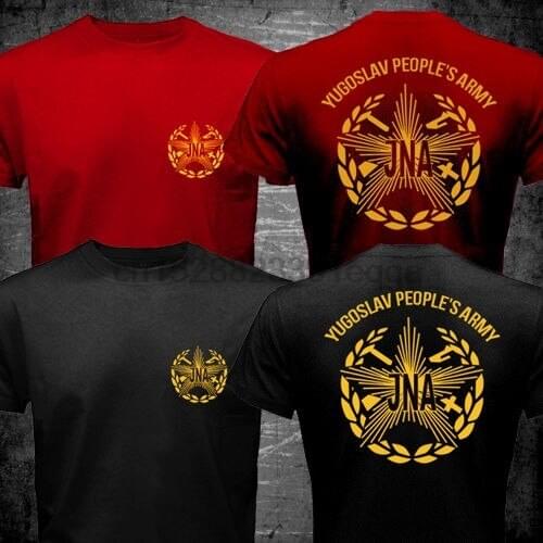 Double Side Josip Broz Tito Yugoslavia Yugoslav People Army Jna Men T-Shirt Funny Cotton Print Short Sleeve Tees Unisex Tees