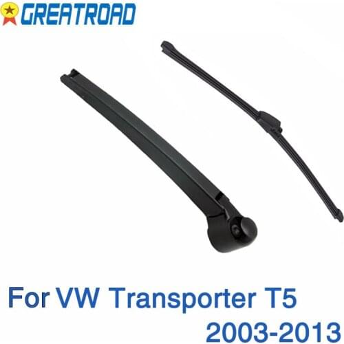 Wiper 16" Rear Wiper Blade & Arm Set Kit Fit For VW Transporter T5 2003-2013 Windshield Windscreen Rear Window