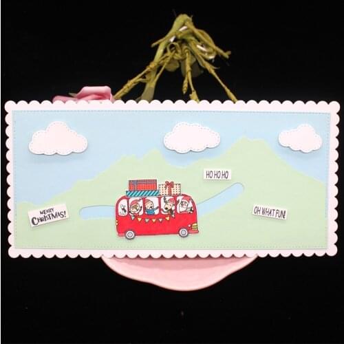 KSCRAFT Mountain Border Slimline Metal Cutting Dies Stencils for DIY Scrapbooking Decorative Embossing DIY Paper Cards