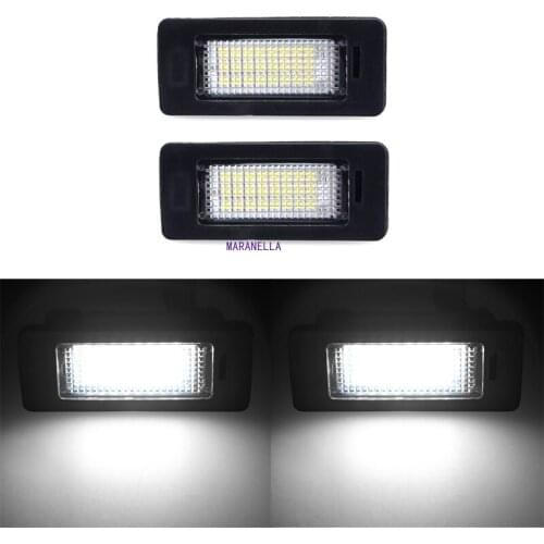 2pcs Error Free 18Led Number Plate Lights bulb For BMW E39 E60 Canbus Car License Plate Light for bmw E90 E91 E92 E93 325xi 328i