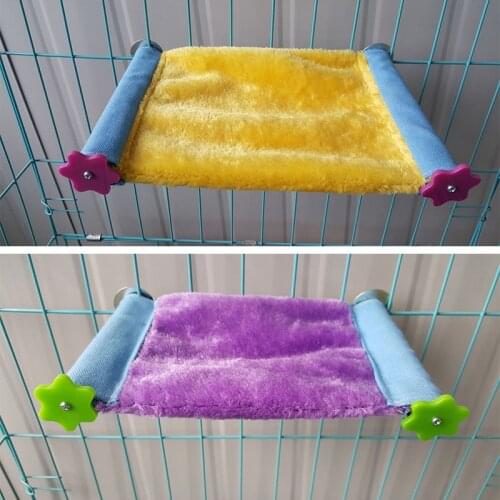 Small pet hammock lamb wool warm bed hammock hanging warm soft nest parrot nest small pet winter warm hammock