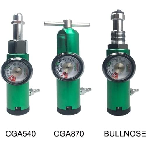 Medical Ozone Generator Adapted 0-4 L CGA870 CGA540 Bullnose Valve Low Flow Oxygen Pressure Regulator