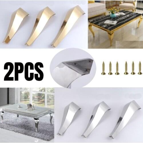 2PCS European Furniture Legs Feet Replacement For Tea Coffee Table Stool Bar Sofa Cabinet TV Stands 350/400/450mm with Screws