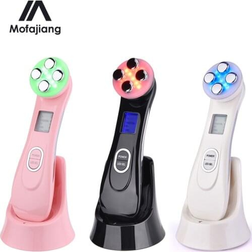 Facial Skin Rejuvenation RF EMS Mesotherapy Face Lifting Skin Tightening Device LED Photon Blackhead Acne Remover Anti Wrinkle