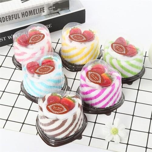 10Sets 20Pcs Cake shape Baby Towels Scarf Bath Towel Handkerchief Bathing Feeding Face Washcloth Wipe Birthday Wedding Gift