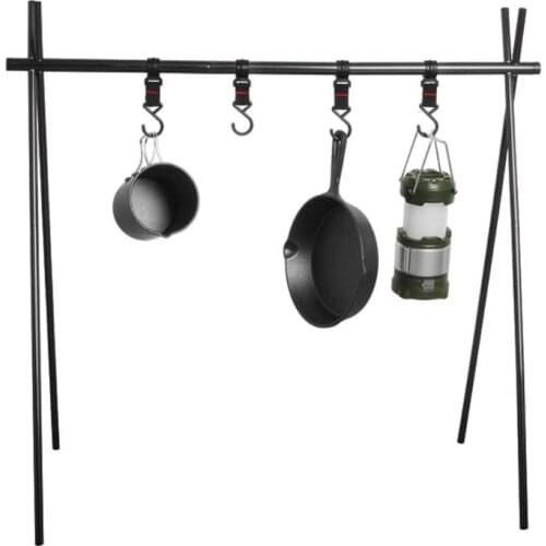 Aluminum Alloy Hanging Rack 8kg Bearing Weight Outdoor Camping Triangular Clothes Storage Rack