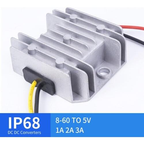 8-60V to 5V1A 2A 3A Step-Down DC DC Converter Vehicle Power Supply