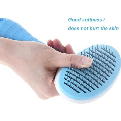 Dog Hair Removal Comb Pet Grooming Brush Stainless Steel Cats Combs Automatic Non-slip Brushs for Dogs Cats Cleaning Supplies
