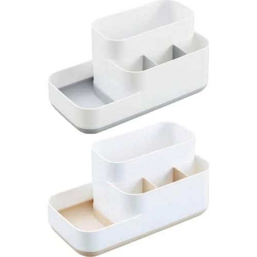 Detachable Multi-grid Makeup Organizer Box Dressing Table Container Cosmetic Storage Box Makeup Sundries Case Dormitory N0PA