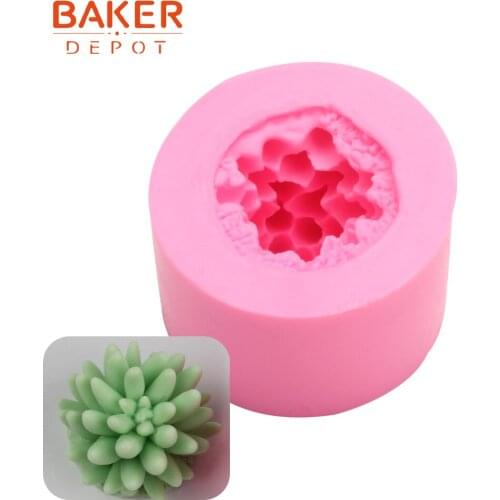 BAKER DEPOT plant fondant mold 3D soap candle resin silicone mould DIY plaster gypsum silicone mold for candy cake decoration