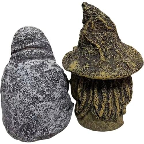 E56C Sitting Witch Ghoul LED Light Resin Sculpture Lawn Lamp Yard Garden Decoration