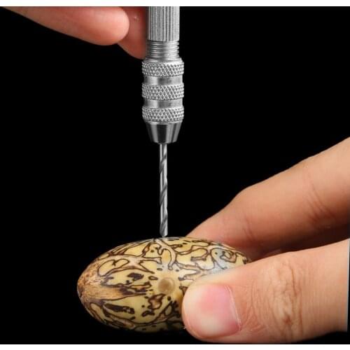 Precision Hand Drill Vise Mini Micro Hand Twist 11Pcs Pin Drill Bits Set Rotary Tools Kit Polymer Clay Tool for Punch Hole