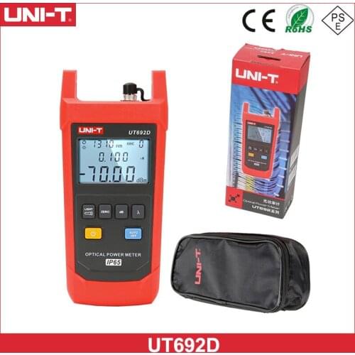 UNI-T UT692D Optical Power Meter Measurement Range -70 to 10dBm 800-1700nm InGaAs Backlight Tool IP65 Professional Tester