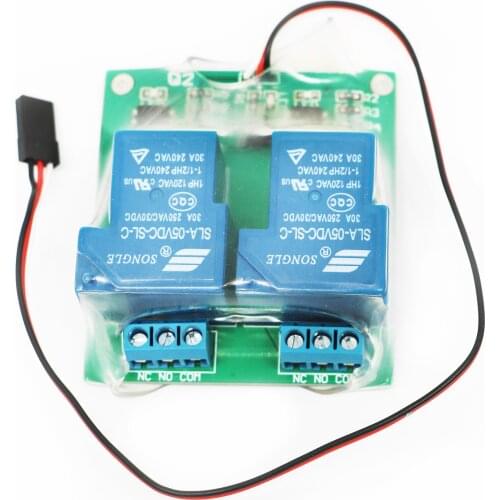 1PC Enhanced Version 1CH Servo Dual Relay Electronic Switch Module Max.30A Q2 DIY Spare Parts for RC Aircraft 5V Receiver