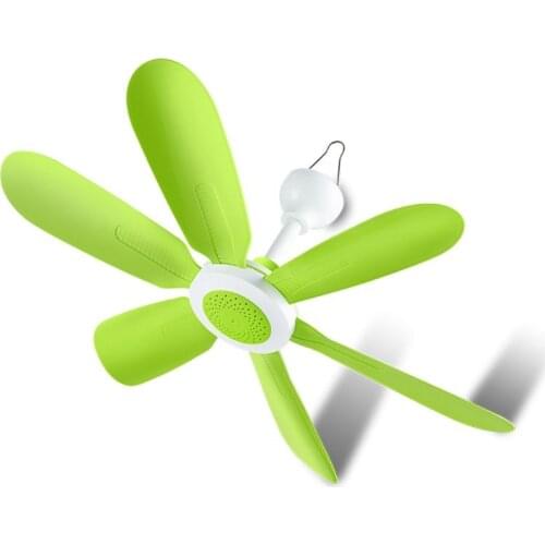 Ceiling Fans Air Cool Remote Control Timing USB Mosquito Nets Hanging Fan 5 Leaf Portable Soft for Bed Camping Outdoor 5W FS72