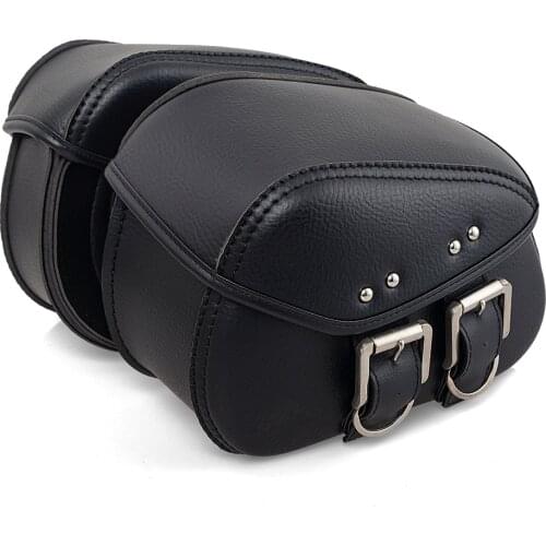 Waterproof Motorcycle Saddlebag Leather Luggage Bags For Harley Sportster XL883 XL1200 For BMW R1200GS For Kawasaki Vulcan