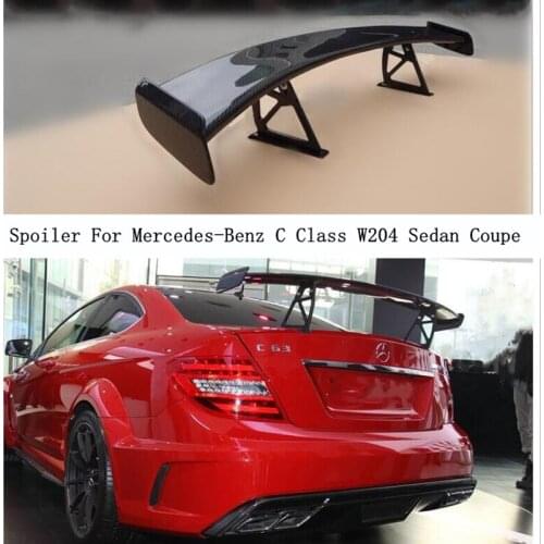 High Qualit Real Carbon Fiber Wing Trunk Spoiler For Mercedes-Benz C Class W204 Sedan Coupe C63 C200 C250 C300 C350 2007-2014