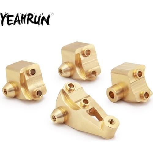 YEAHRUN CNC Heavy Duty Brass Counterweight 45g Front Rear Axle Lower Shock Mount for 1:10 RC TRX-4 Upgrade Parts