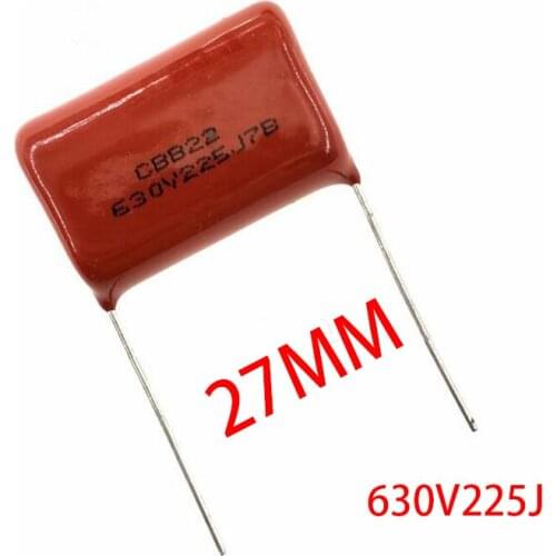 10pcs CBB Polypropylene film capacitor pitch 27mm 225 2.2uF 630V