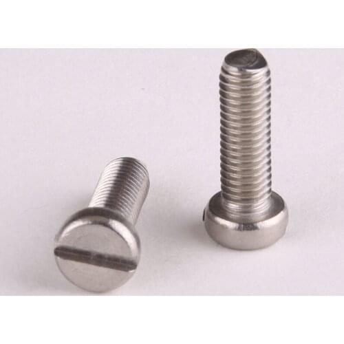 10PCS 304 Stainless Steel Cylindrical Head Screws Slotted Word Screw Bolt M3 * 40 GB65