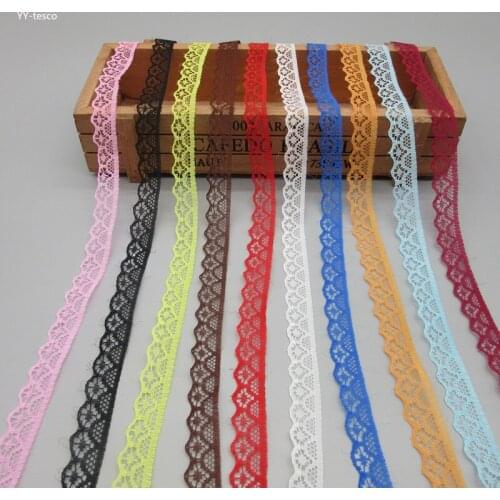 10 yards Lace Ribbon Tape Width 14MM Trim Fabric DIY Embroidered For Sewing Wedding dress Decoration african lace fabric